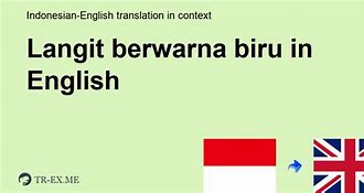 Langit Yang Biru Bahasa Inggris